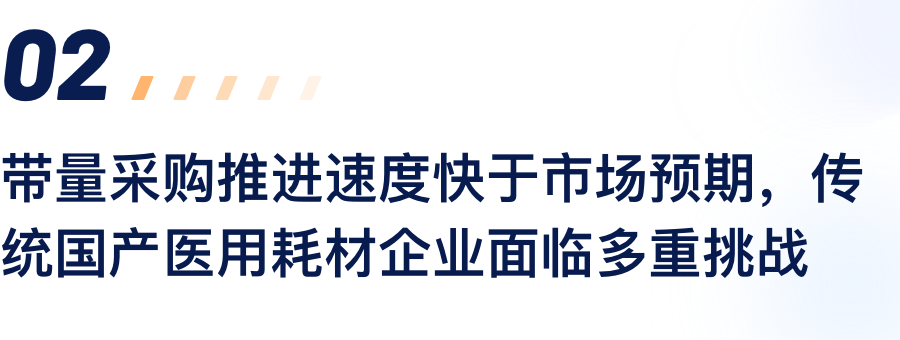 带量采购推动快率快于市场预期，传统国产医用耗材企业面对多沉挑战.png